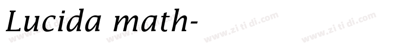 Lucida math字体转换